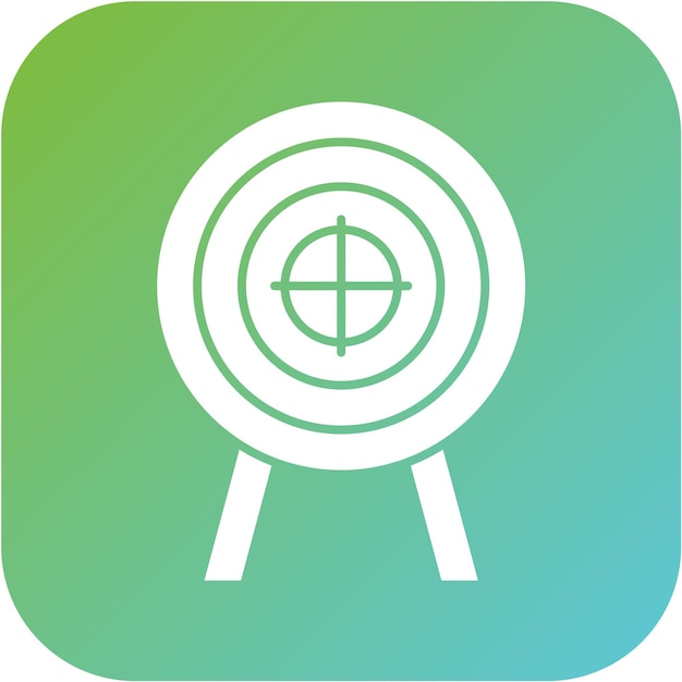 Diseño vectorial Estilo del icono objetivo