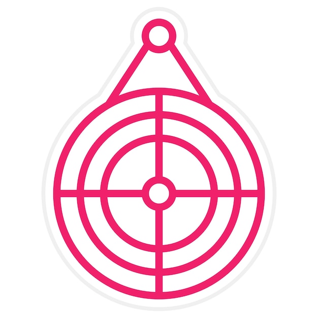 Diseño vectorial Estilo del icono objetivo