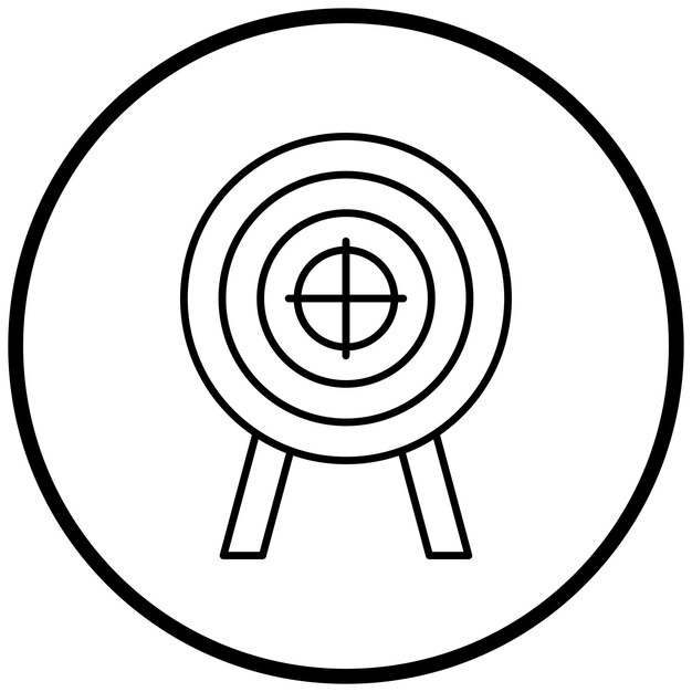Diseño vectorial Estilo del icono objetivo