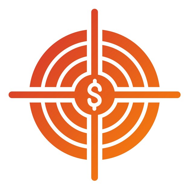 Diseño vectorial Estilo del icono objetivo