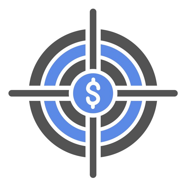 Diseño vectorial Estilo del icono objetivo