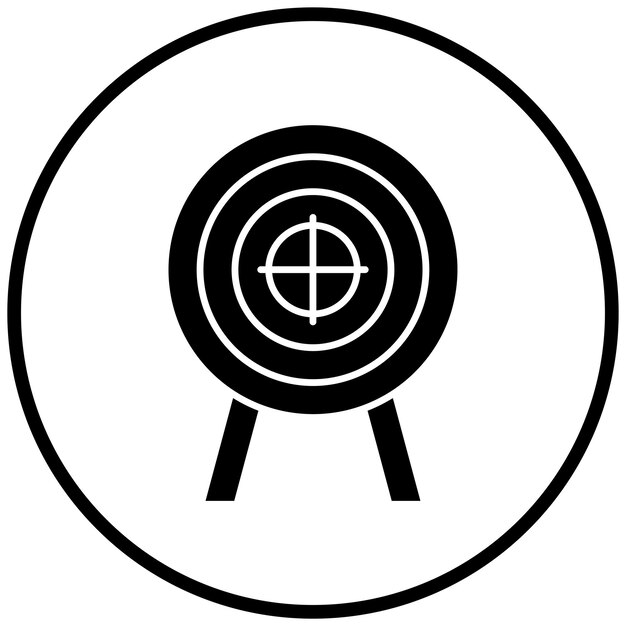 Diseño vectorial Estilo del icono objetivo