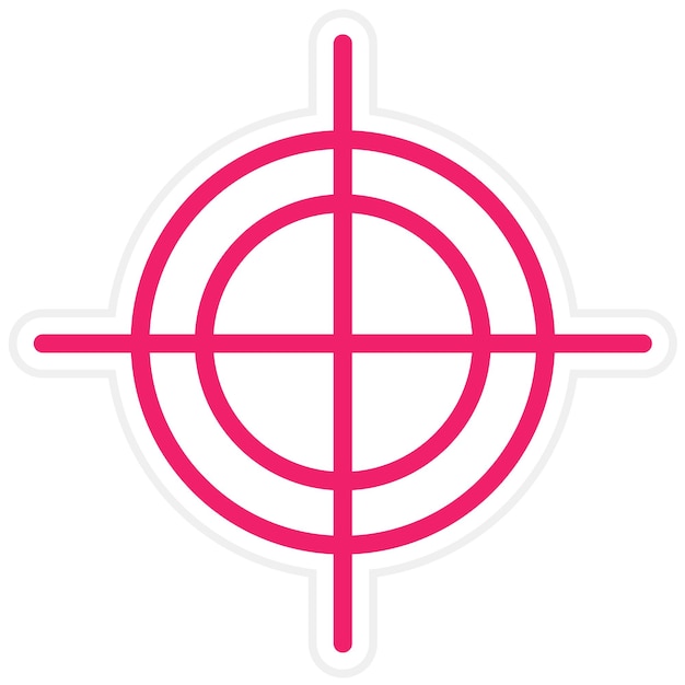 Diseño vectorial en el estilo del icono objetivo