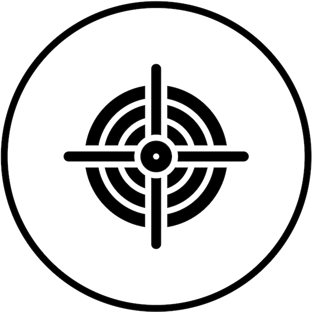 Diseño vectorial Estilo del icono objetivo
