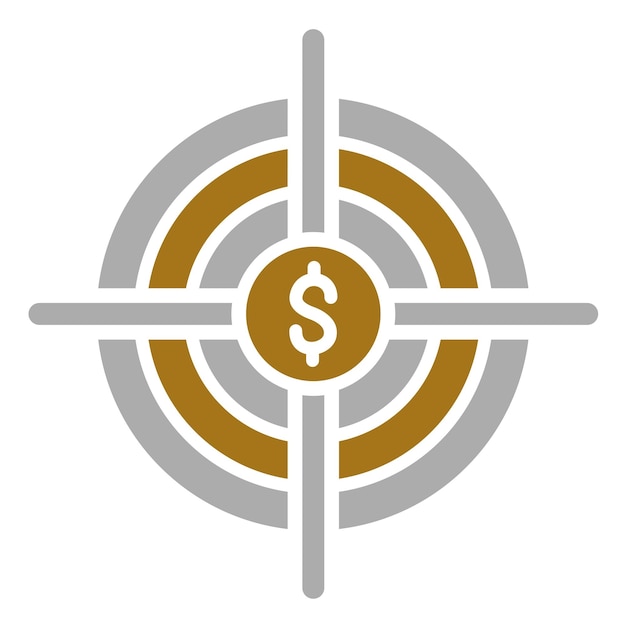 Diseño vectorial Estilo del icono objetivo