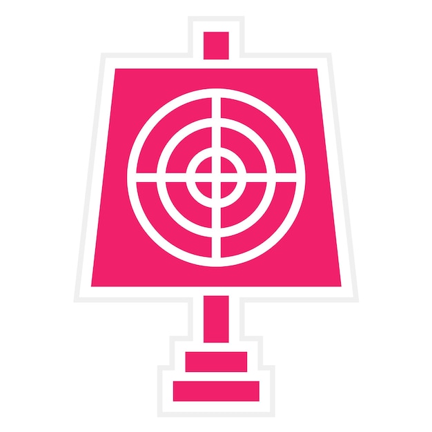 Diseño vectorial Estilo del icono objetivo