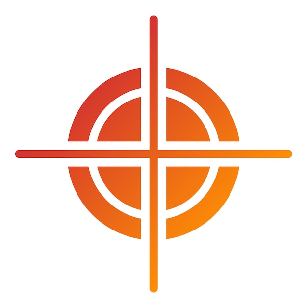 Diseño vectorial en el estilo del icono objetivo