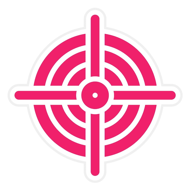 Diseño vectorial Estilo del icono objetivo