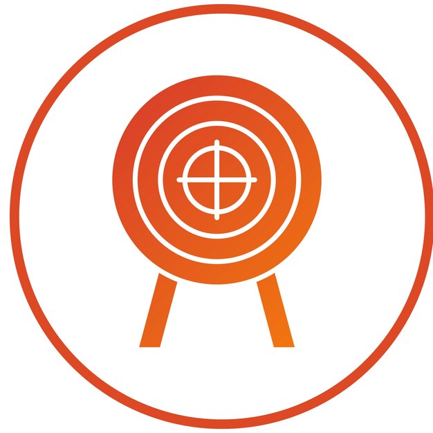 Diseño vectorial Estilo del icono objetivo