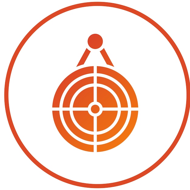 Diseño vectorial Estilo del icono objetivo