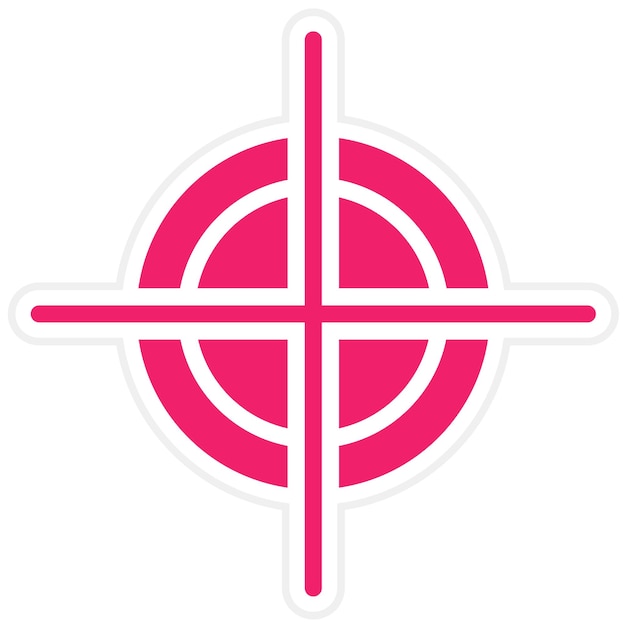 Diseño vectorial en el estilo del icono objetivo