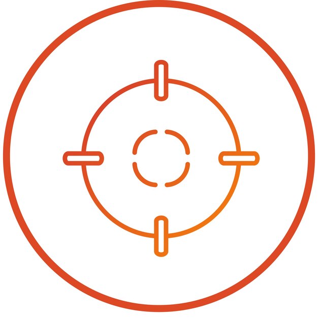 Diseño vectorial Estilo del icono objetivo