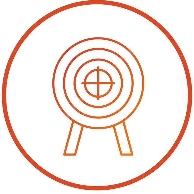 Diseño vectorial Estilo del icono objetivo