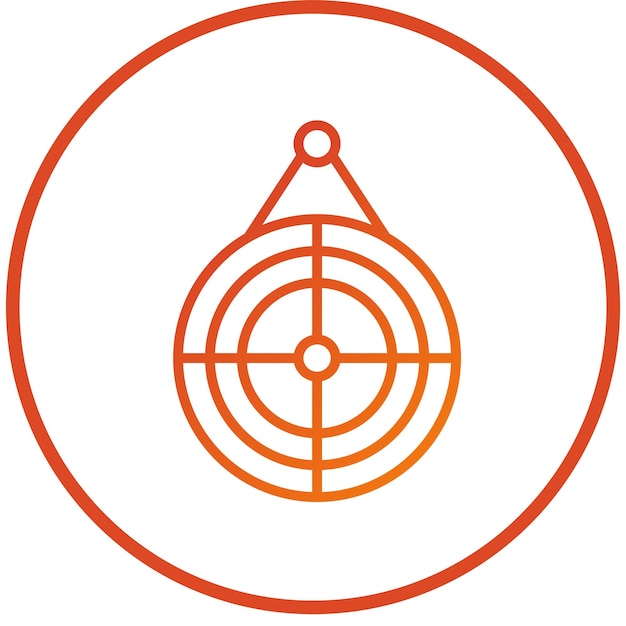 Diseño vectorial Estilo del icono objetivo