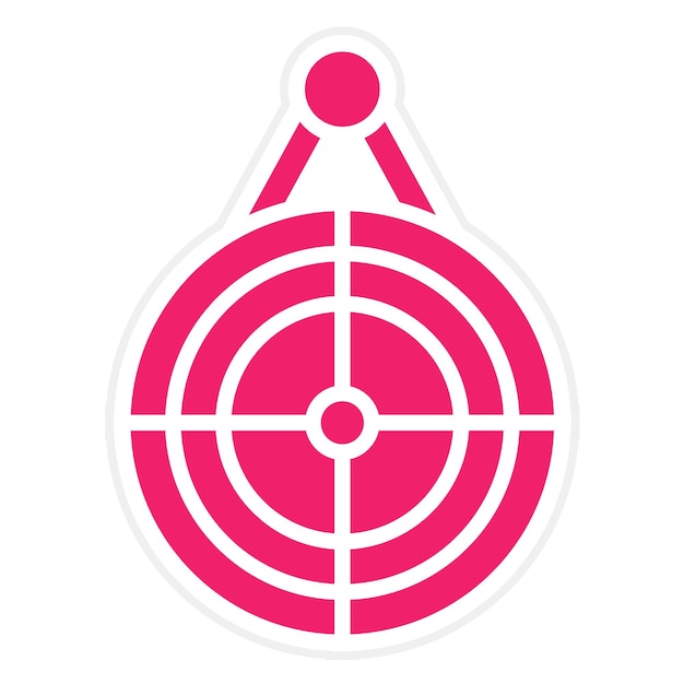 Diseño vectorial Estilo del icono objetivo