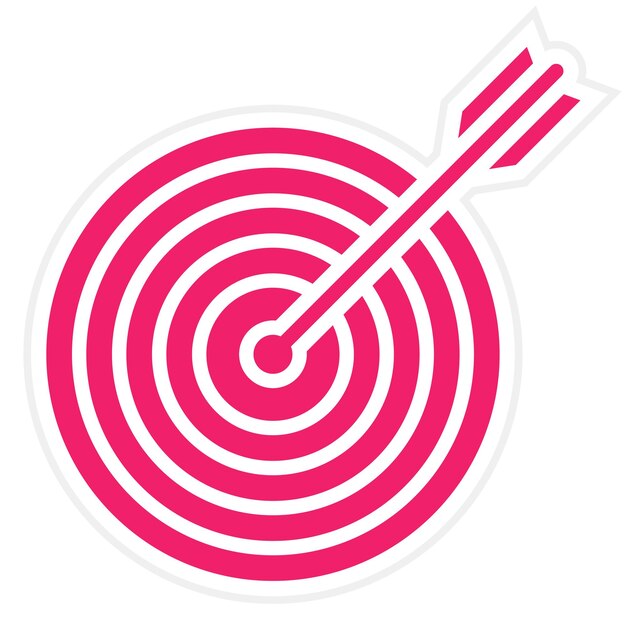 Diseño vectorial Estilo del icono objetivo