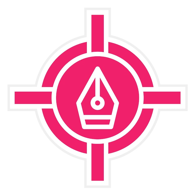 Diseño vectorial Estilo del icono objetivo