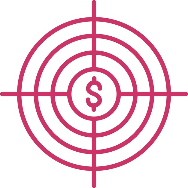 Diseño vectorial Estilo del icono objetivo