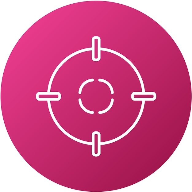 Diseño vectorial Estilo del icono objetivo