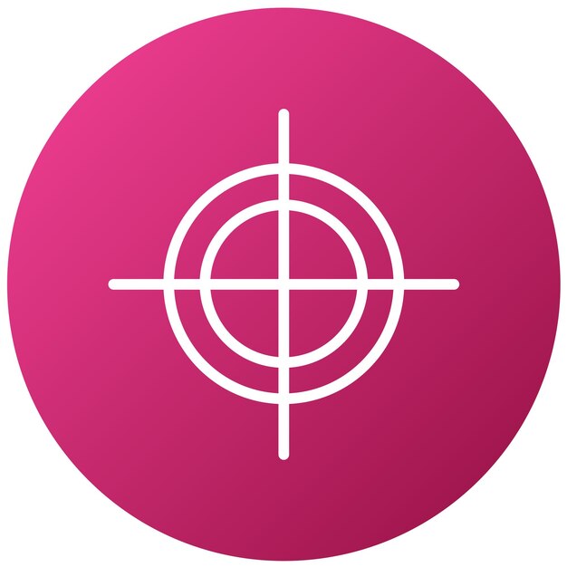 Diseño vectorial en el estilo del icono objetivo