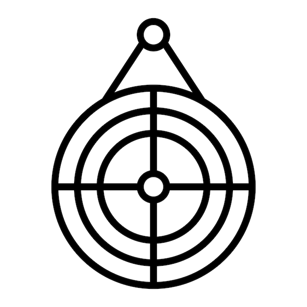 Diseño vectorial Estilo del icono objetivo