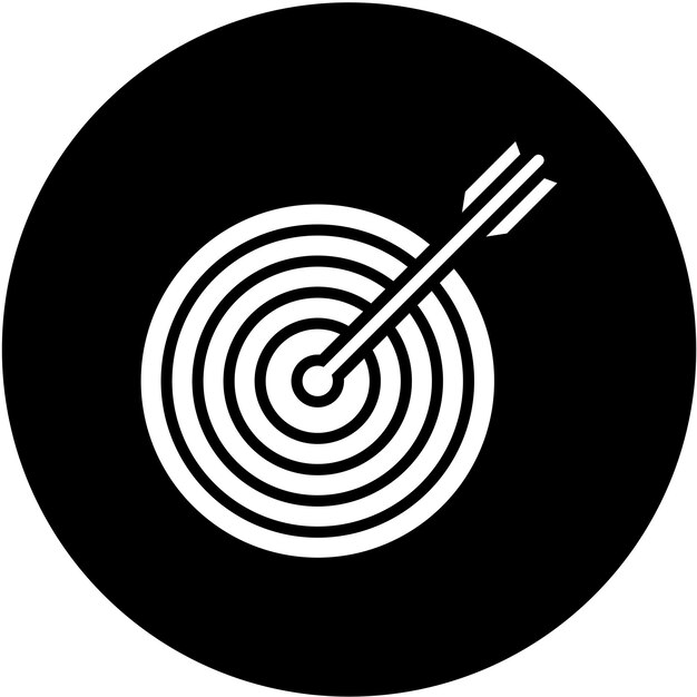 Diseño vectorial Estilo del icono objetivo