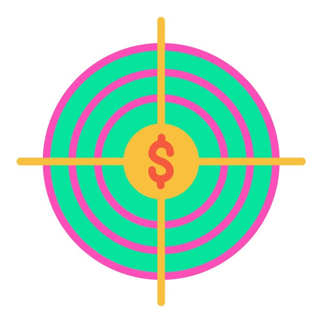 Diseño vectorial Estilo del icono objetivo