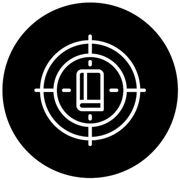 Diseño vectorial Estilo del icono objetivo