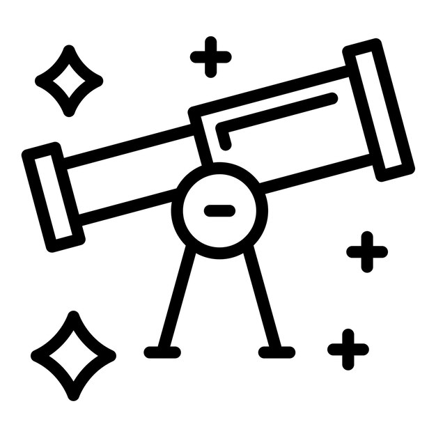 Diseño vectorial Estilo del icono de observación de estrellas