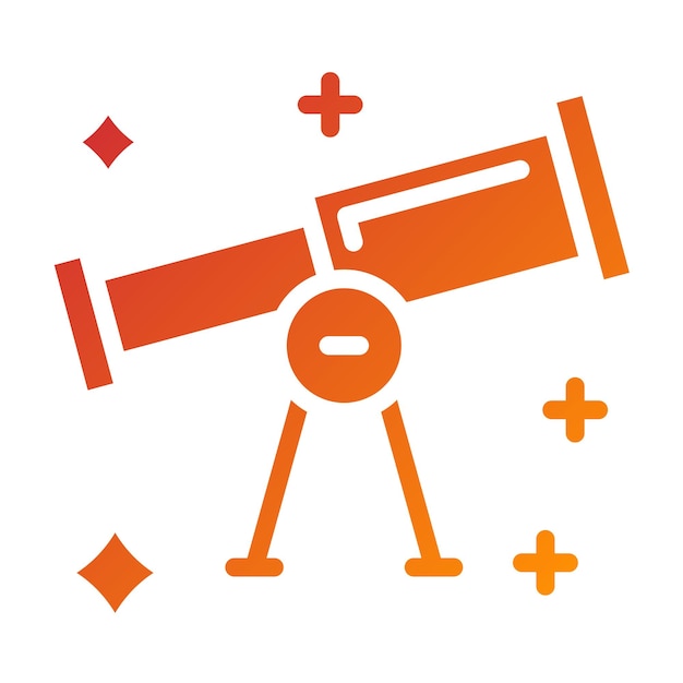 Diseño vectorial Estilo del icono de observación de estrellas