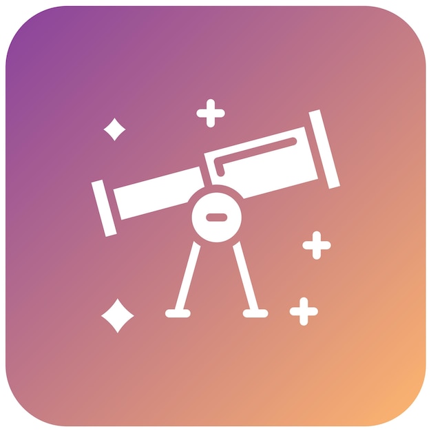 Diseño vectorial Estilo del icono de observación de estrellas