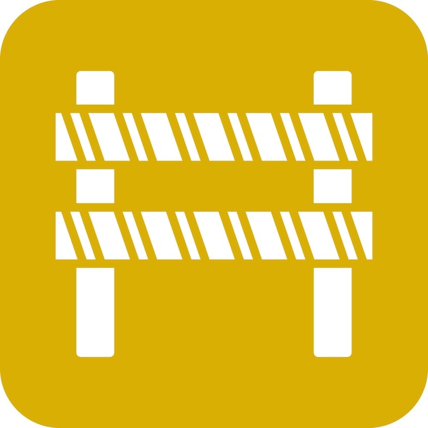 Diseño vectorial Estilo del icono de la obstrucción de la carretera