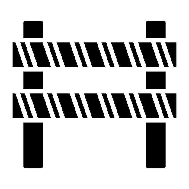 Diseño vectorial Estilo del icono de la obstrucción de la carretera