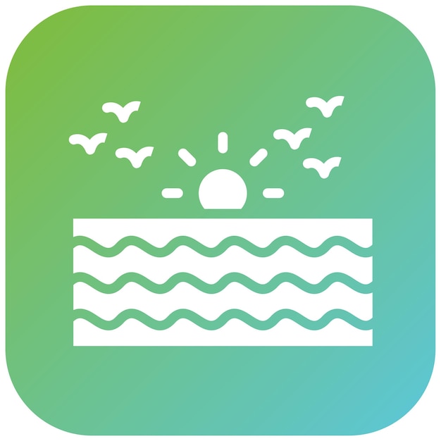 Diseño vectorial Estilo de icono del Océano Pacífico