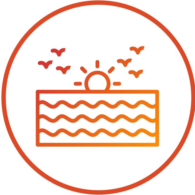 Diseño vectorial Estilo de icono del Océano Pacífico