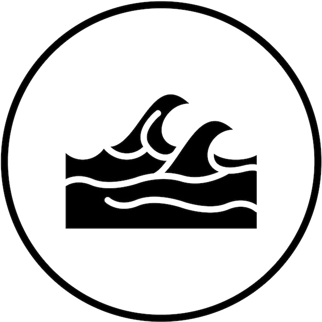 Diseño vectorial Estilo del icono del océano