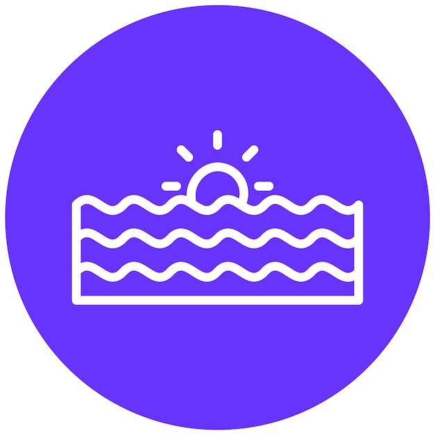 Diseño vectorial Estilo del icono del océano