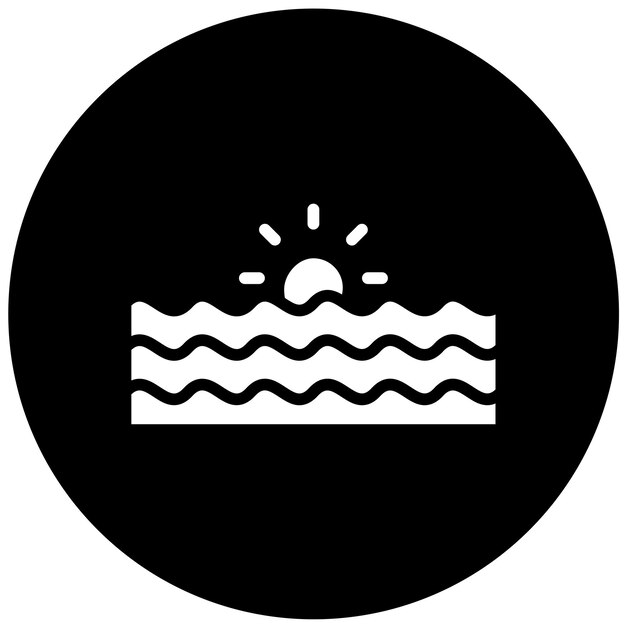 Diseño vectorial Estilo del icono del océano