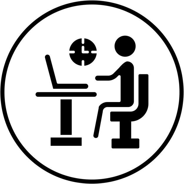 Diseño vectorial Estilo de icono ocupado