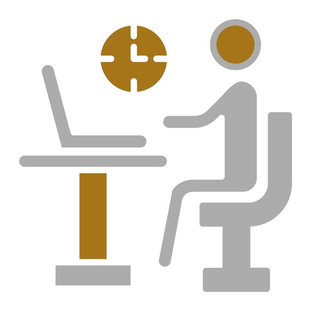Diseño vectorial Estilo de icono ocupado
