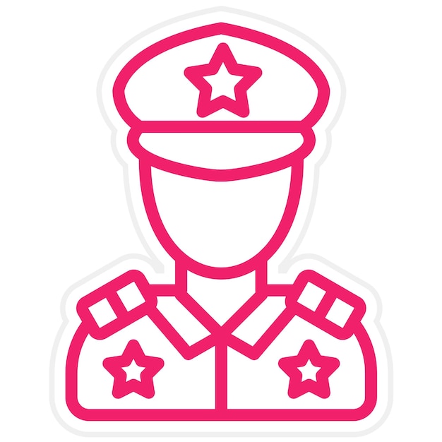 Diseño vectorial Estilo de icono de oficial de policía