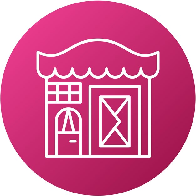 Diseño vectorial Estilo del icono de la oficina de correos