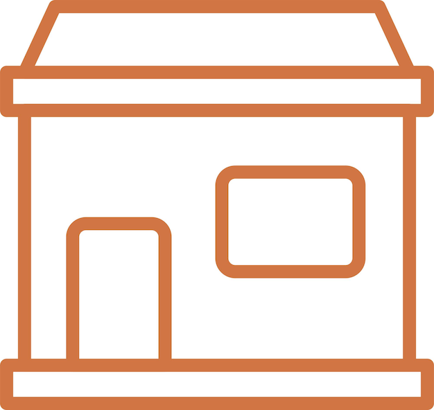 Diseño vectorial Estilo del icono de la oficina de correos