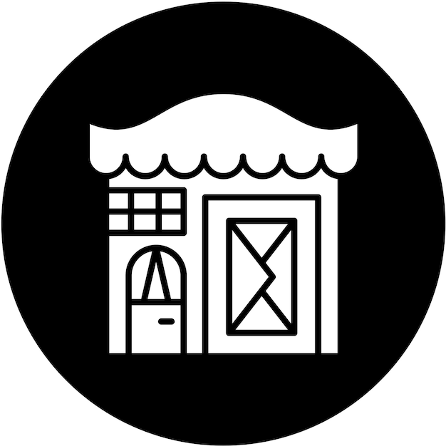 Diseño vectorial Estilo del icono de la oficina de correos