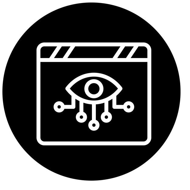 Diseño vectorial Estilo del icono del ojo biónico