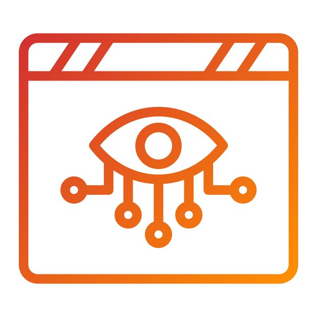 Diseño vectorial Estilo del icono del ojo biónico
