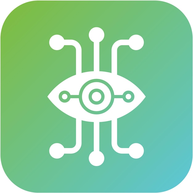 Diseño vectorial Estilo del icono del ojo biónico