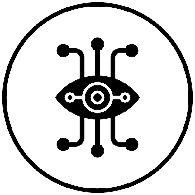 Diseño vectorial Estilo del icono del ojo biónico