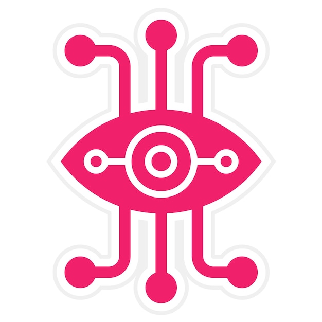 Diseño vectorial Estilo del icono del ojo biónico