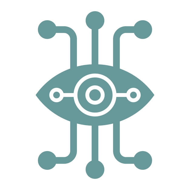 Diseño vectorial Estilo del icono del ojo biónico